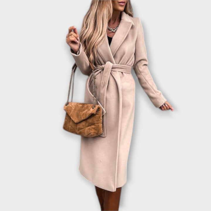 Eliza Chic Long Coat with Ties