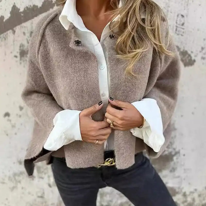 Amalia Long-Sleeve Wool Cardigan