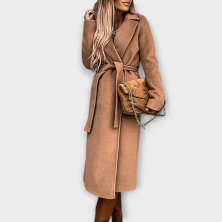 Eliza Chic Long Coat with Ties