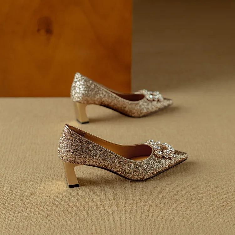 Gloria Sparkling Glitter Heels