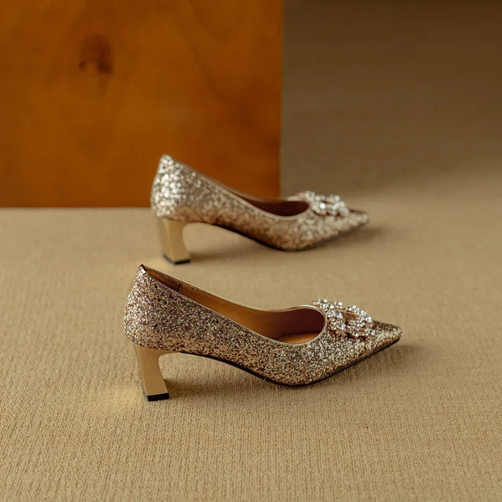 Gloria Sparkling Glitter Heels