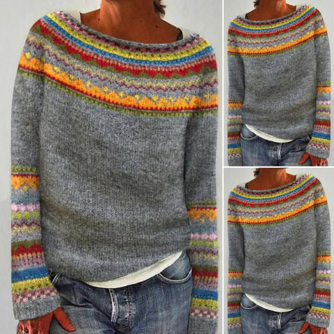 Elyse Retro Wool Knit Sweater