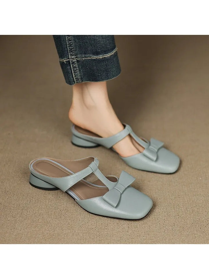 Evelyn Square Toe House Slippers