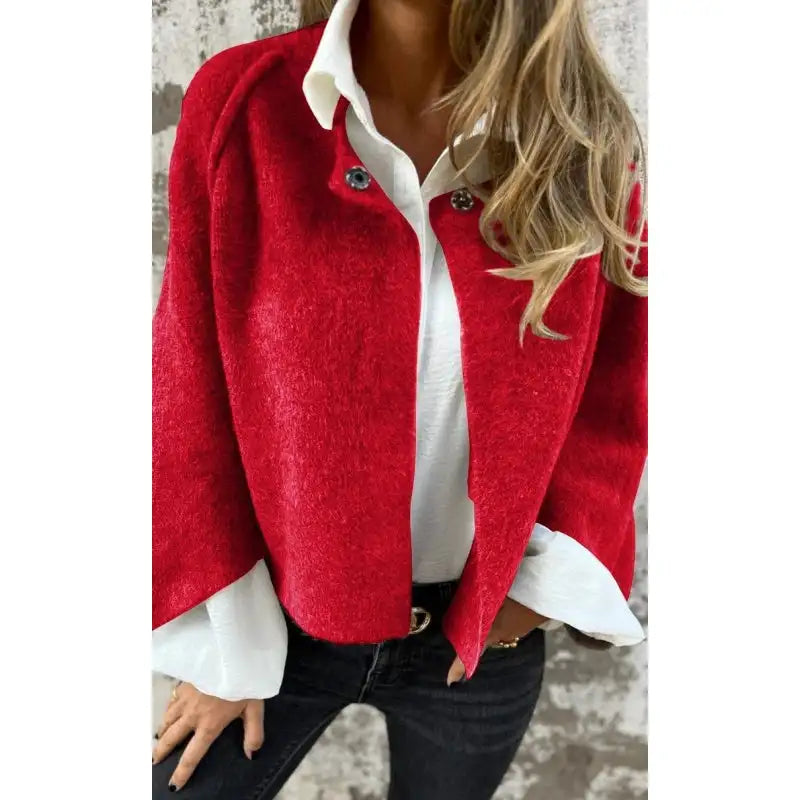 Amalia Long-Sleeve Wool Cardigan