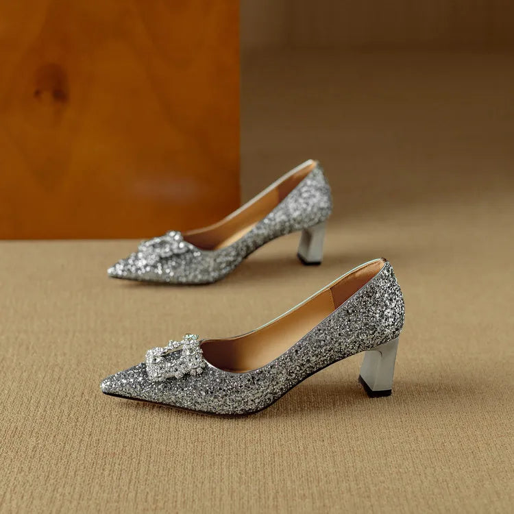 Gloria Sparkling Glitter Heels
