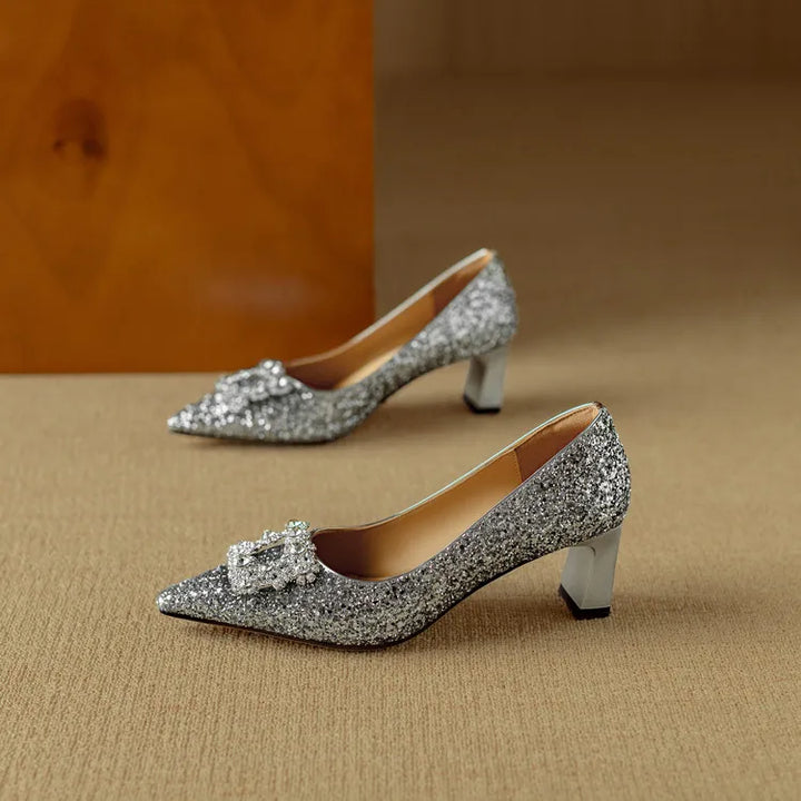 Gloria Sparkling Glitter Heels