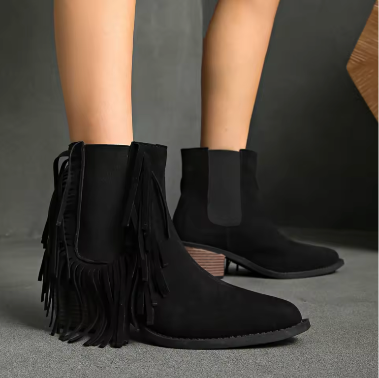 Premium Fringe Ankle Booties