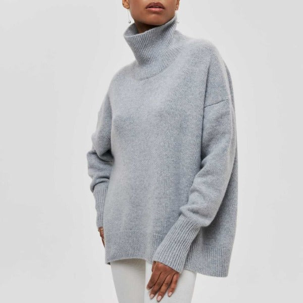Tracey Oversized Turtleneck Knit Sweater