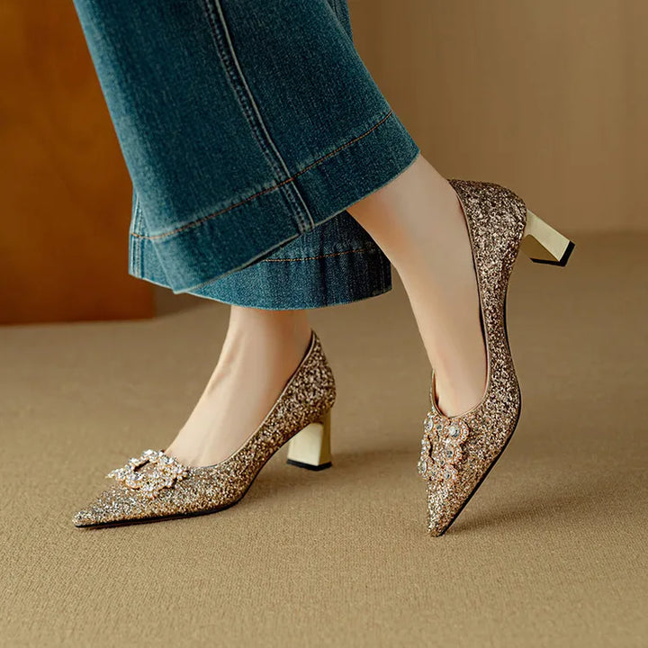 Gloria Sparkling Glitter Heels