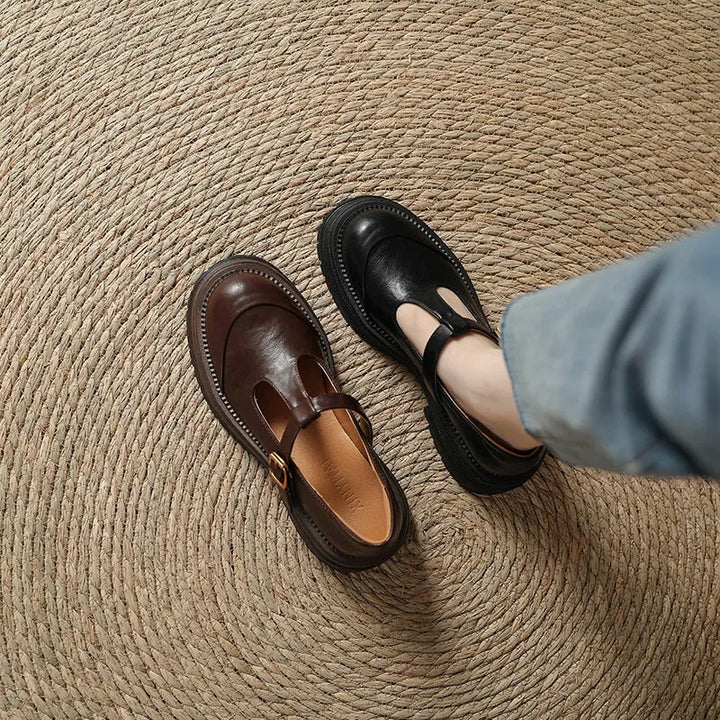 Heather Elegant Leather Mary Jane Shoes