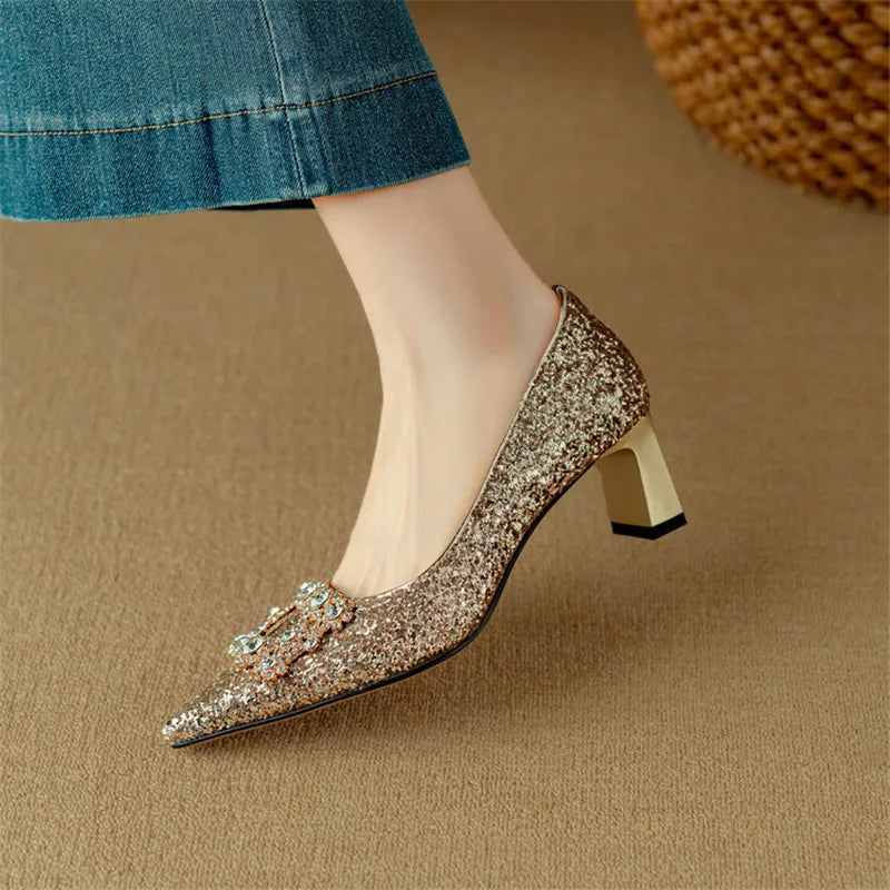Gloria Sparkling Glitter Heels