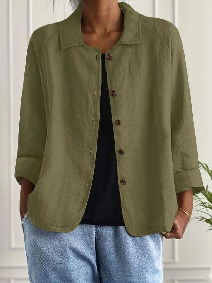 Hailey Relaxed Fit Button-Up Blazer