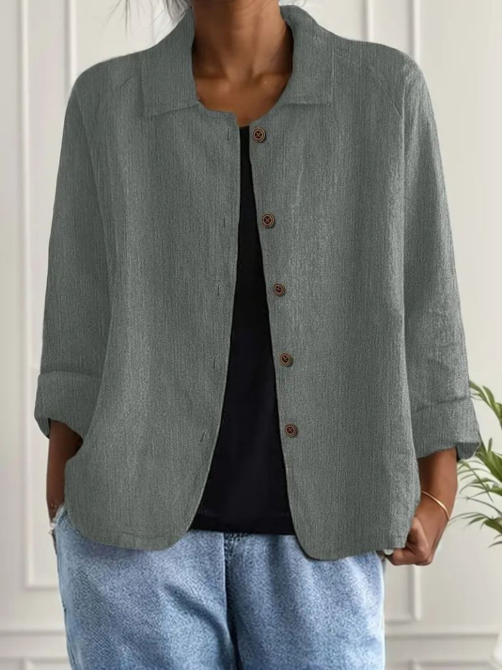 Hailey Relaxed Fit Button-Up Blazer