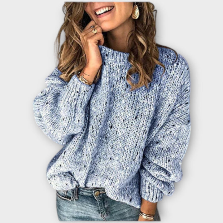 Sophie Speckled Knit Pullover Sweater
