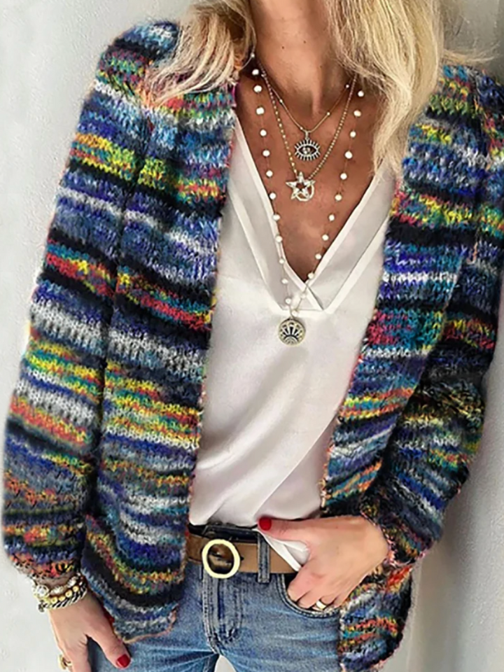 Elena Colorful Knit Cardigan