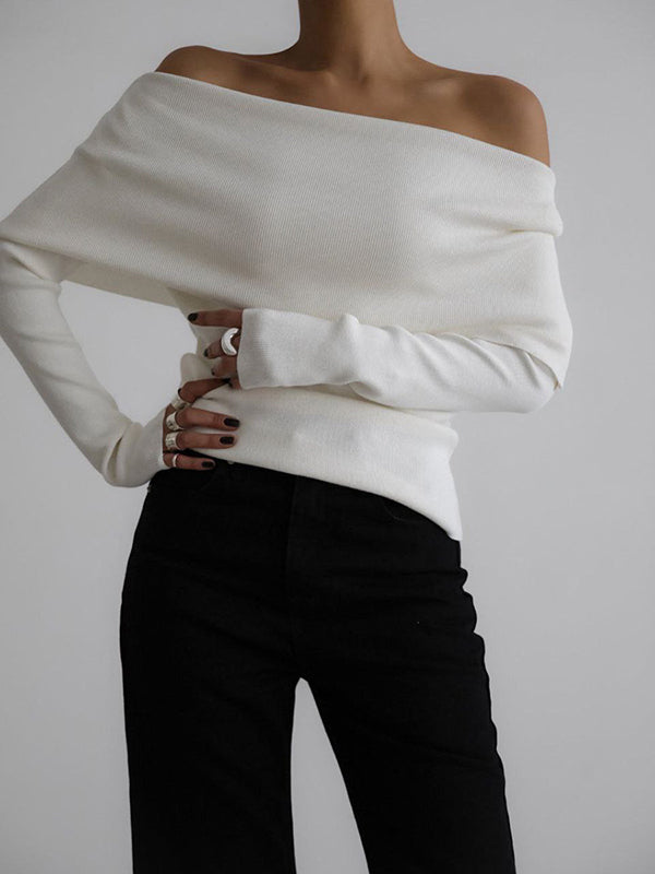 Erica Elegant Off-Shoulder Sweater