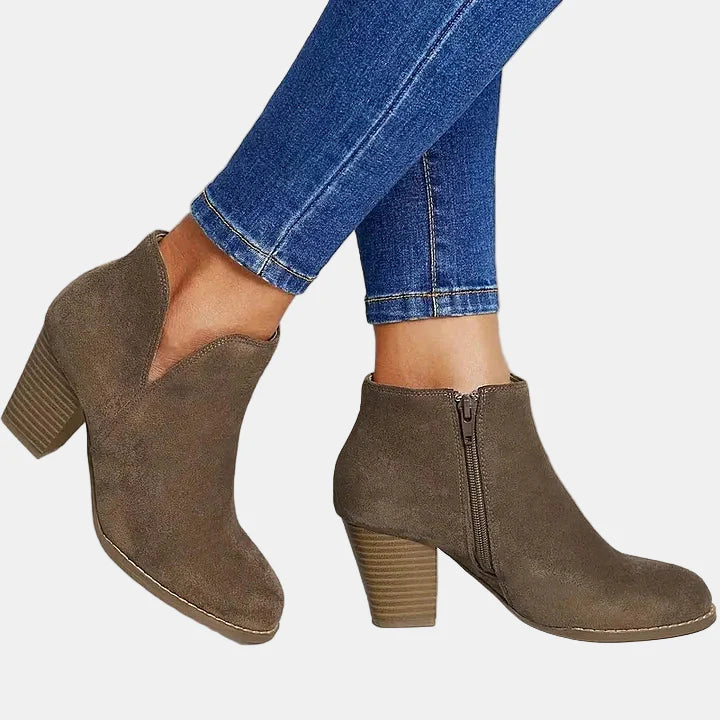 Hailey Chunky Heel Ankle Boots