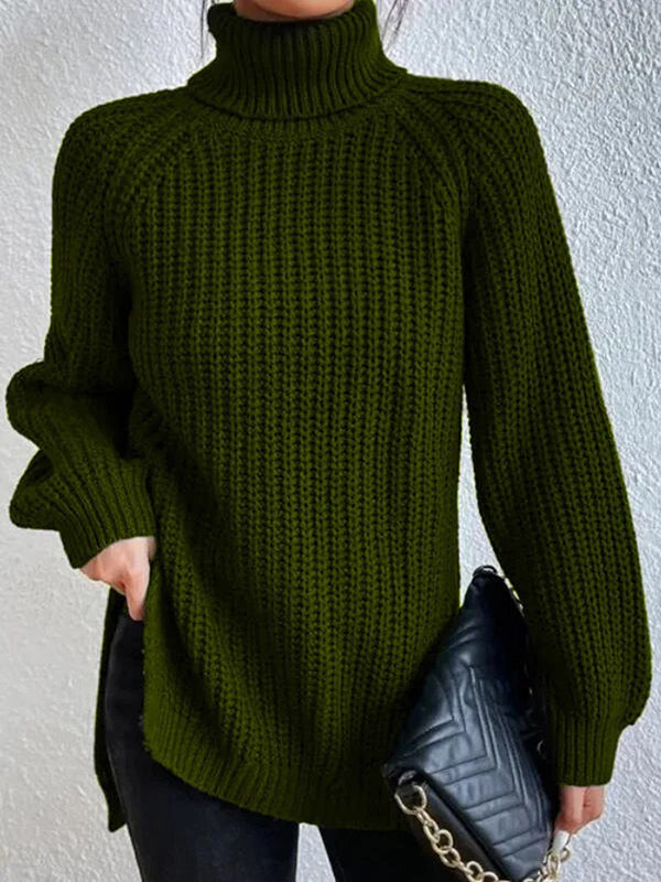 Ashlee Chunky Knit Turtleneck Pullover Sweater