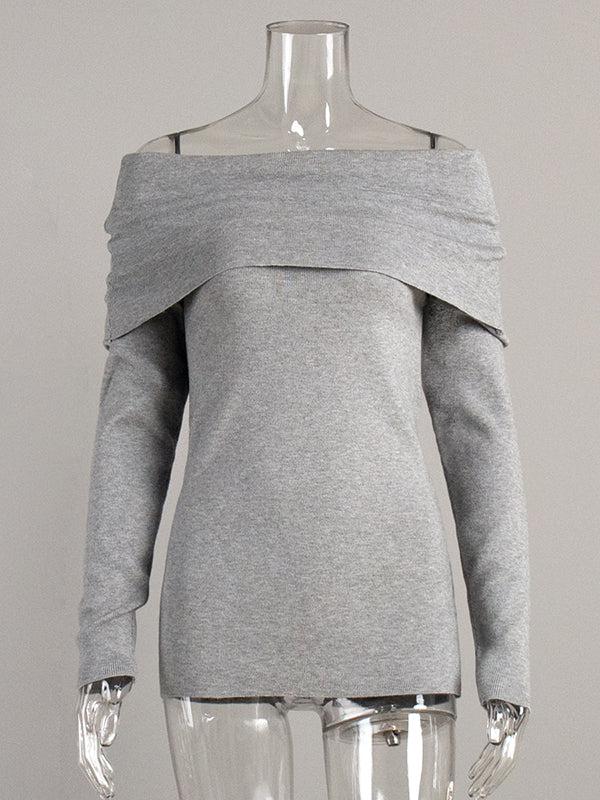 Erica Elegant Off-Shoulder Sweater