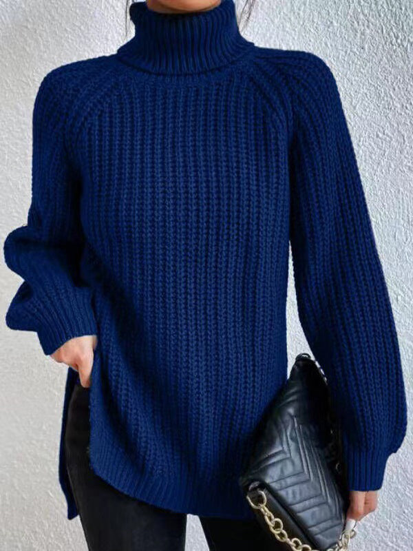 Ashlee Chunky Knit Turtleneck Pullover Sweater