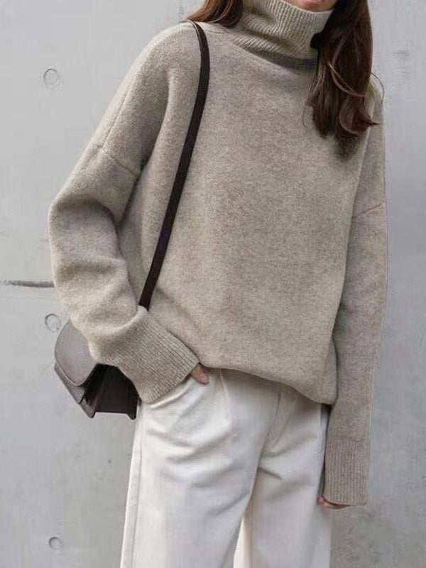 Cozy Heather Turtleneck Sweater