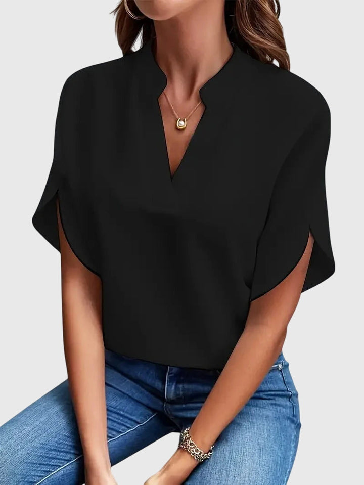 Beatrix Elegant Soft V-Neck Blouse