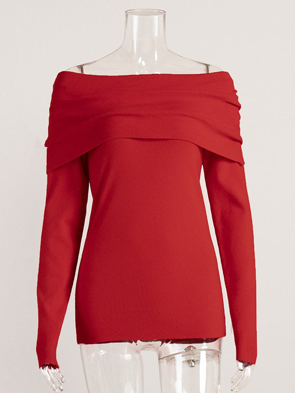 Erica Elegant Off-Shoulder Sweater