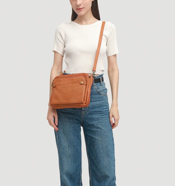 Jennie Chic Triple-Layer Crossbody Bag