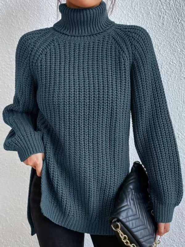 Ashlee Chunky Knit Turtleneck Pullover Sweater