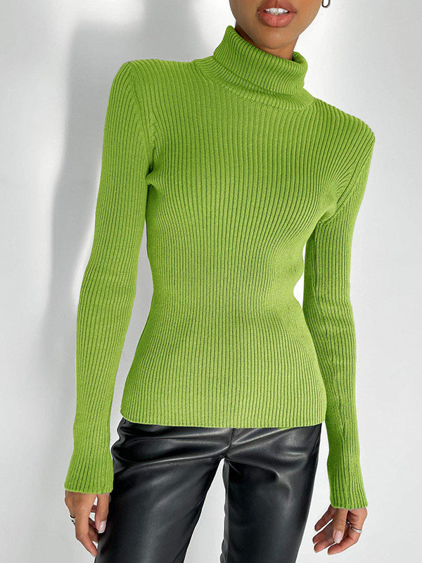 Celeste Ribbed Turtleneck Sweater