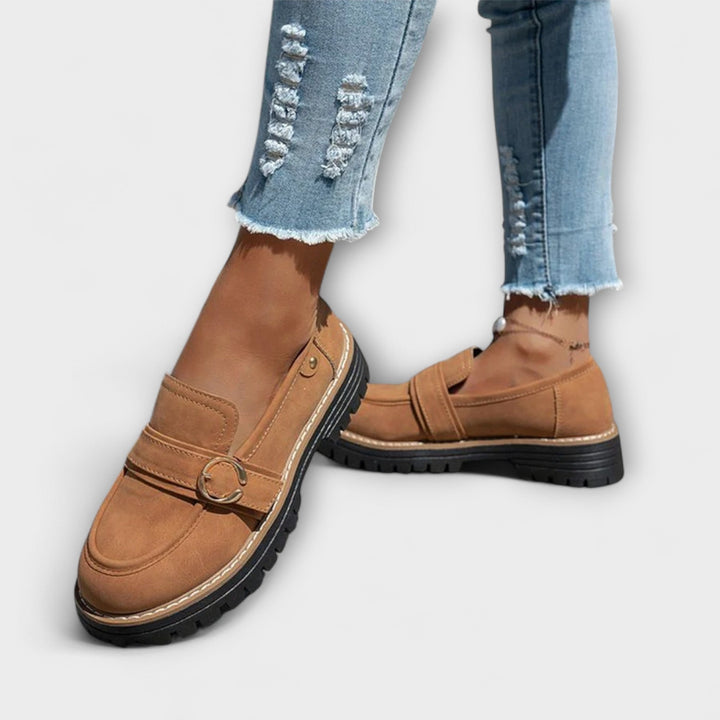Lora Round Toe Casual Loafers