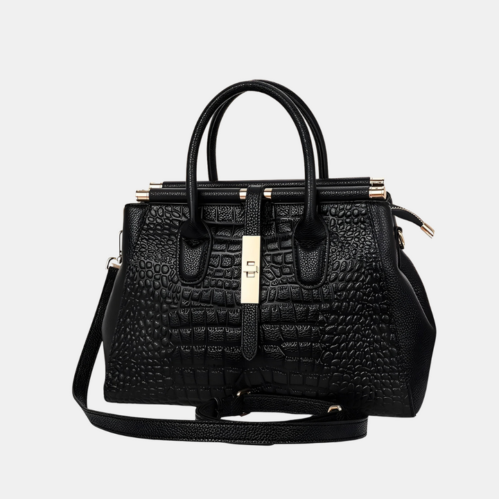 Evelina Croc-Embossed Handbag