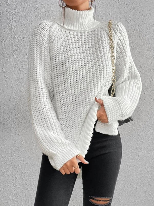 Ashlee Chunky Knit Turtleneck Pullover Sweater
