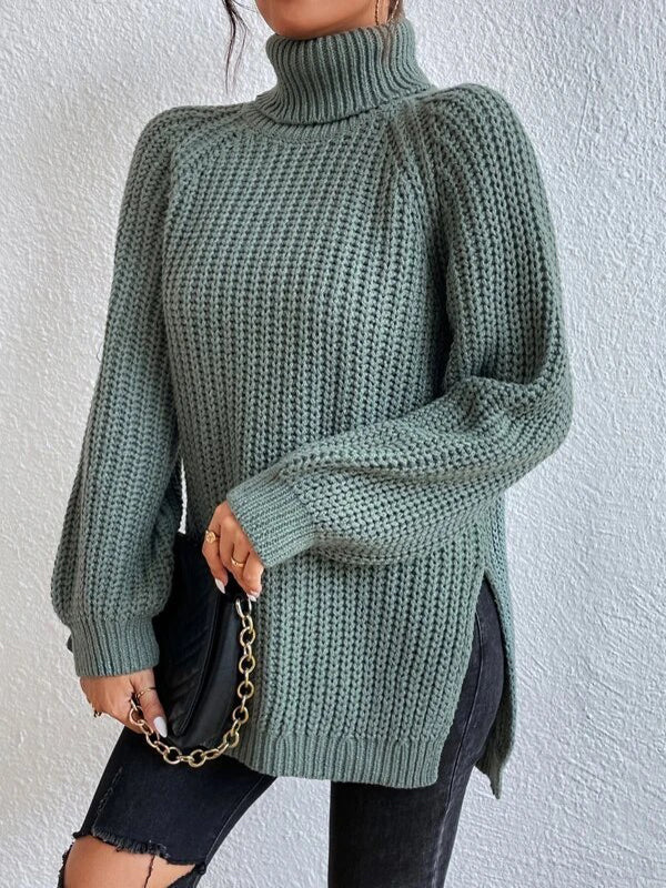 Ashlee Chunky Knit Turtleneck Pullover Sweater