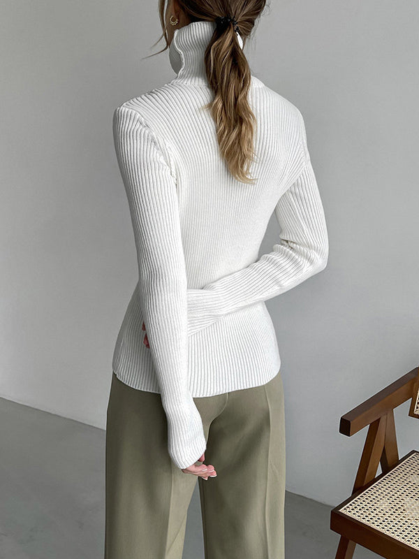 Celeste Ribbed Turtleneck Sweater