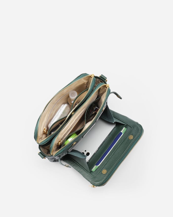 Jennie Chic Triple-Layer Crossbody Bag