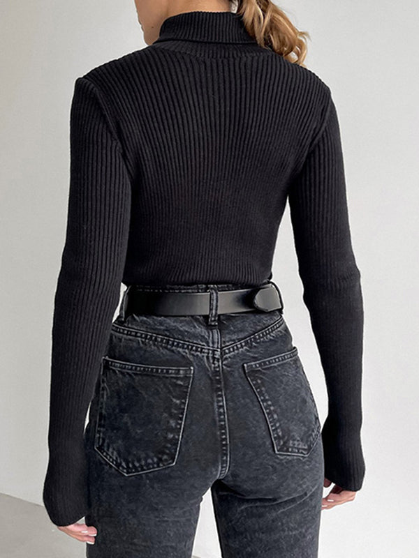 Celeste Ribbed Turtleneck Sweater