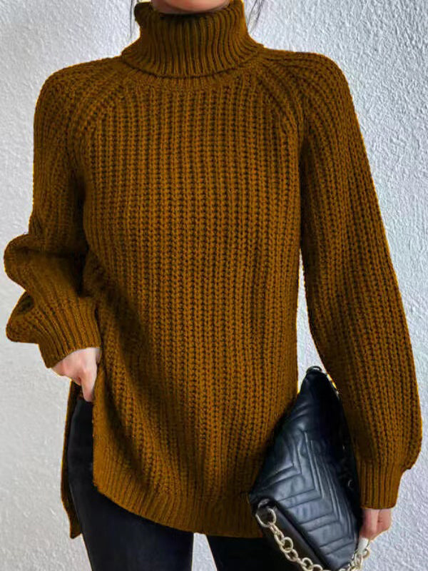 Ashlee Chunky Knit Turtleneck Pullover Sweater