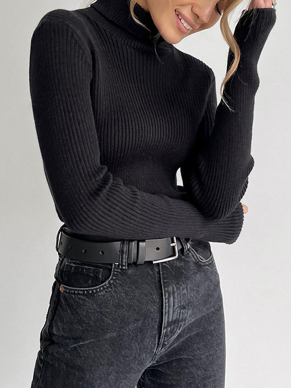 Celeste Ribbed Turtleneck Sweater