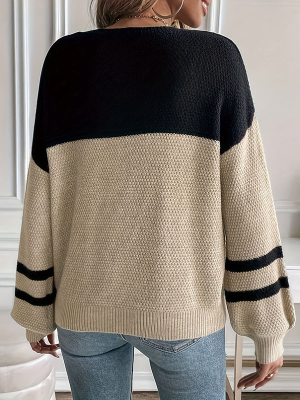Brylee Two-Tone Knit Sweater