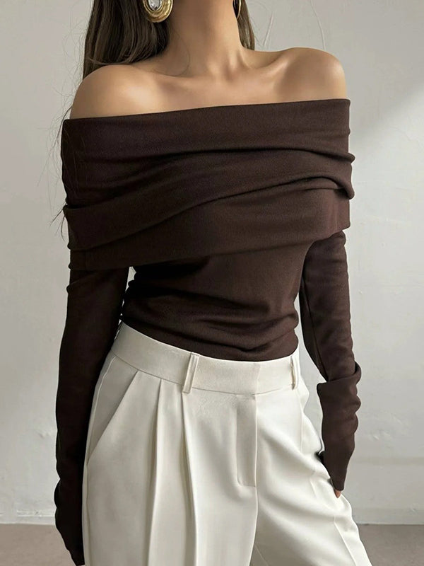 Erica Elegant Off-Shoulder Sweater