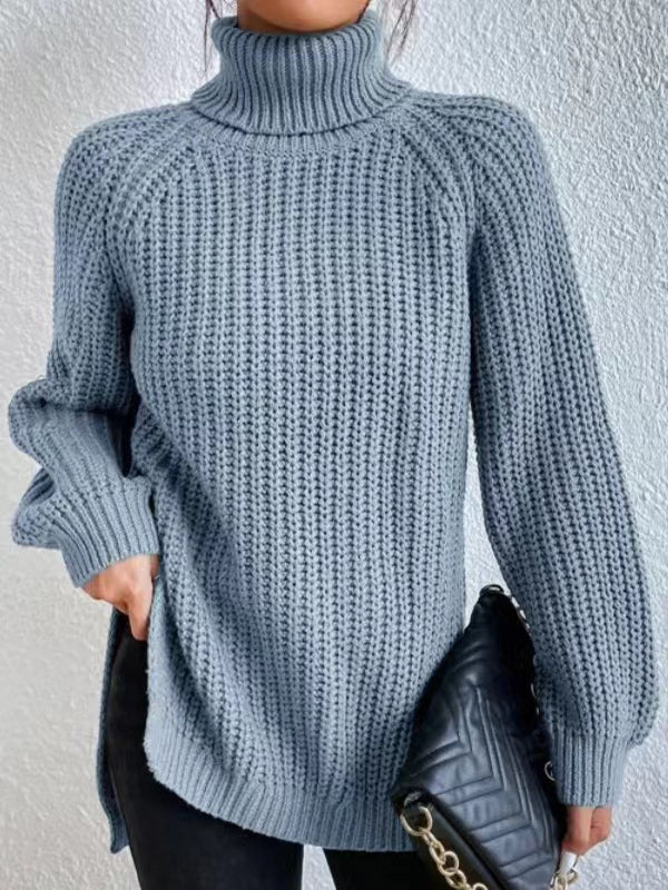 Ashlee Chunky Knit Turtleneck Pullover Sweater