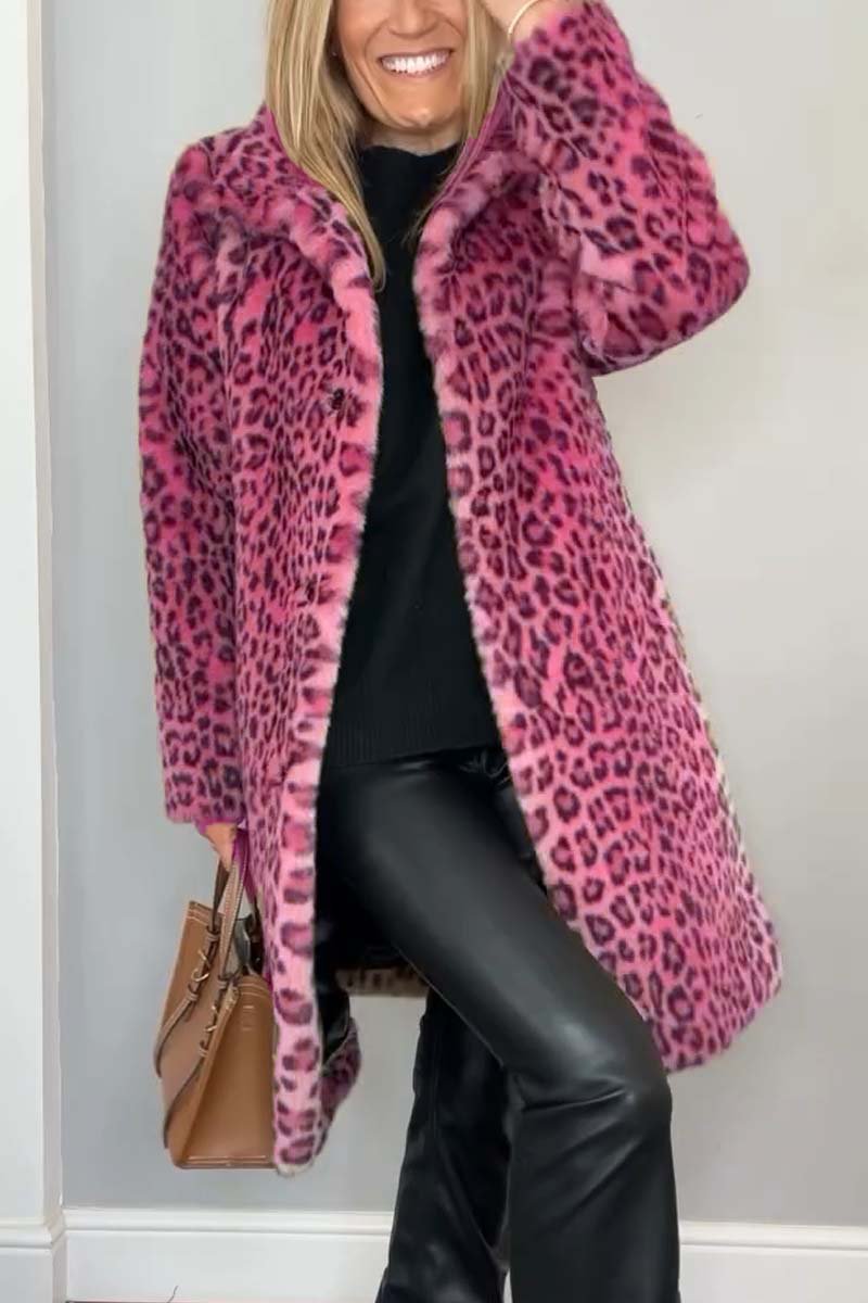 Lizzie Long Leopard Print Coat