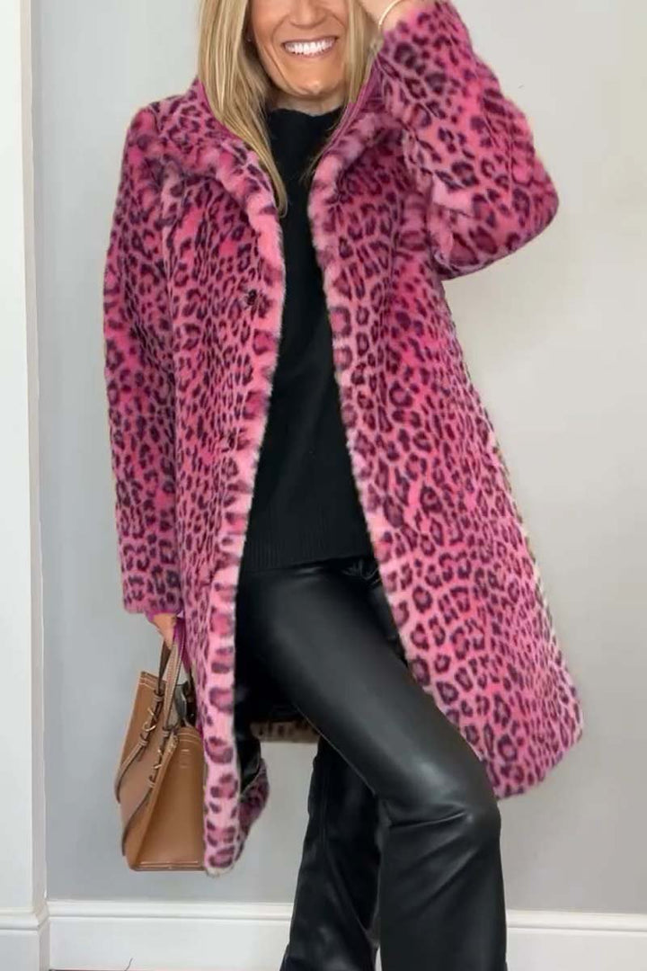 Lizzie Long Leopard Print Coat