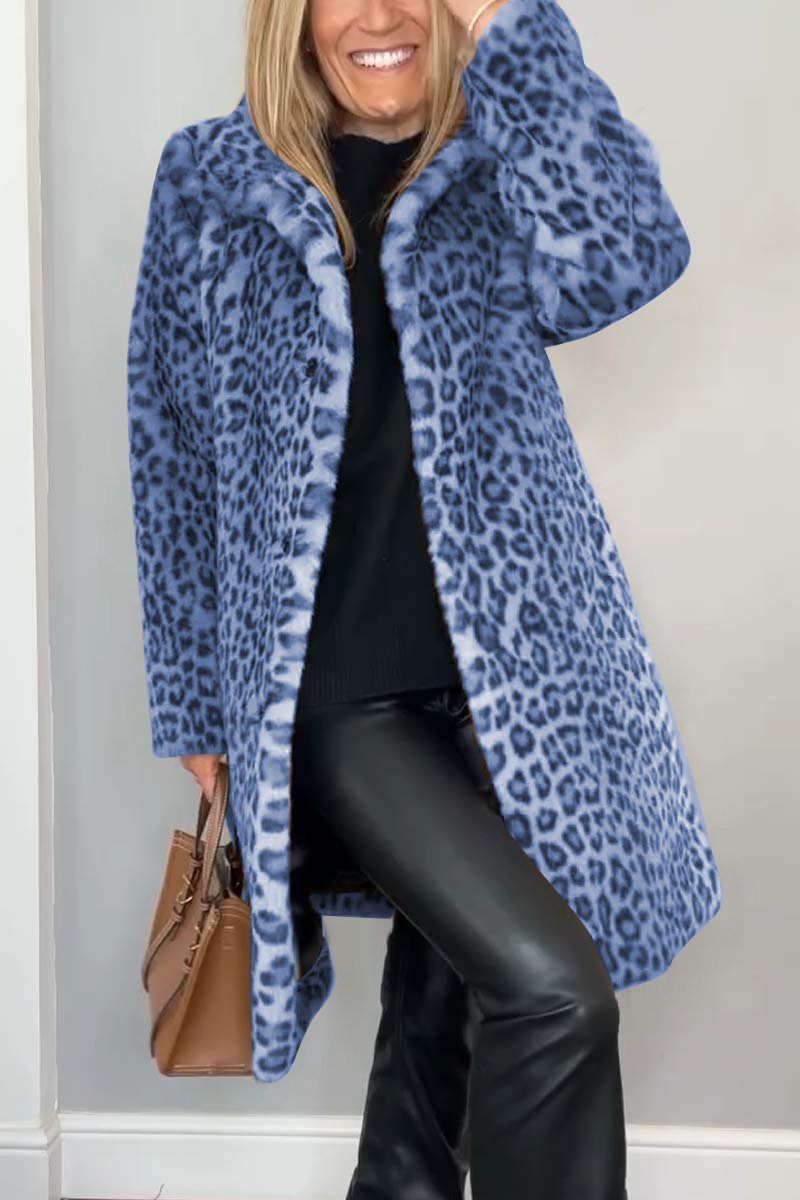 Lizzie Long Leopard Print Coat