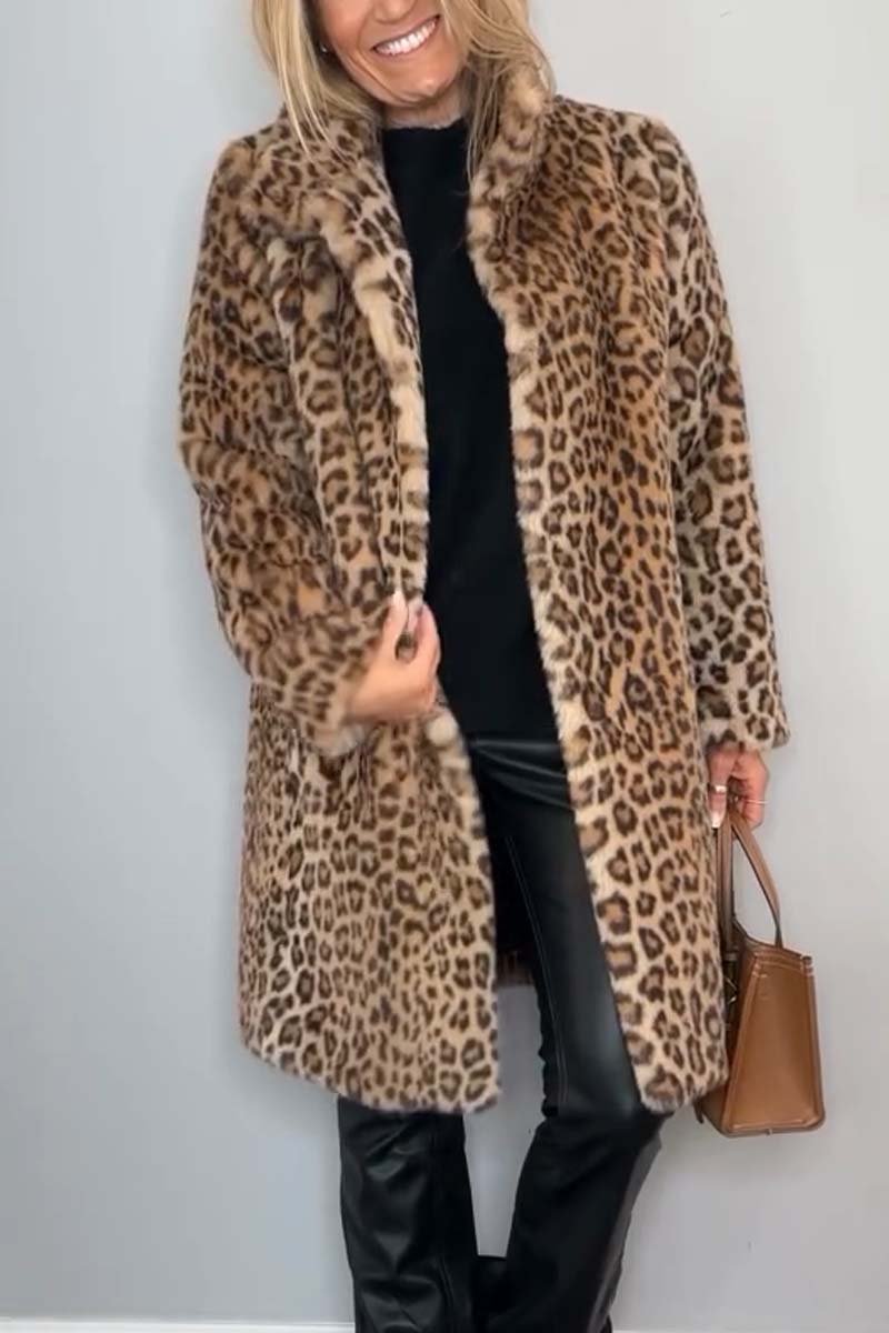 Lizzie Long Leopard Print Coat