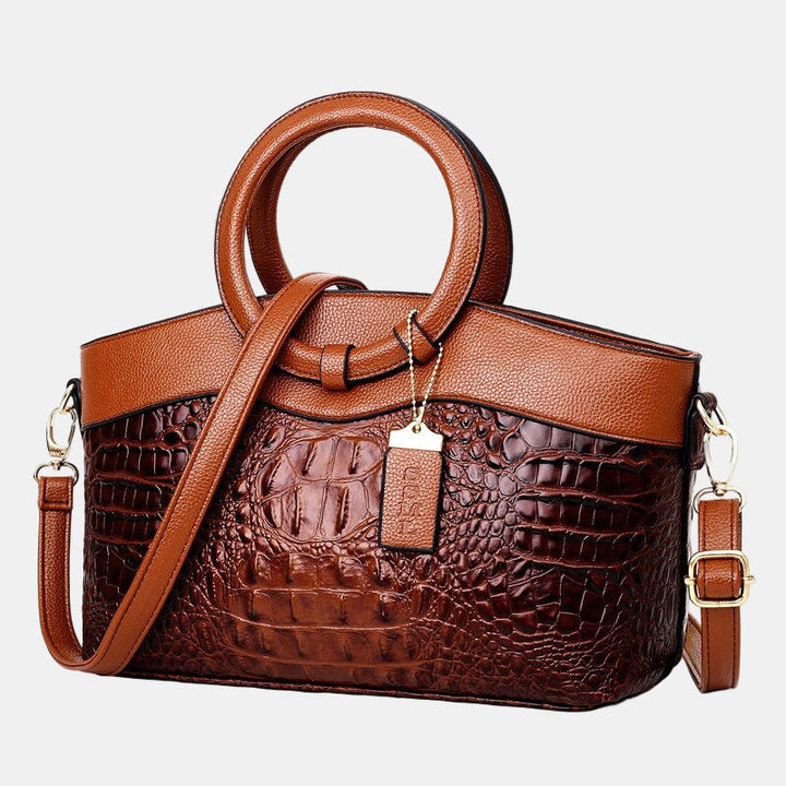 Jaye Stylish Crocodile-Pattern Handbag