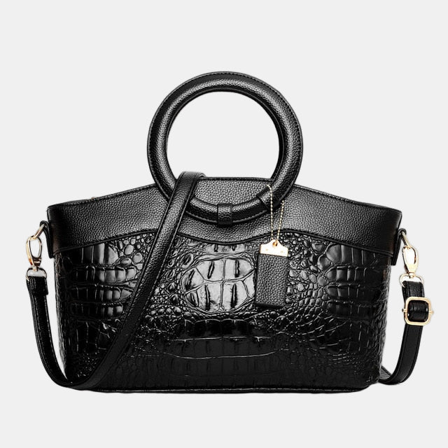 Jaye Stylish Crocodile-Pattern Handbag