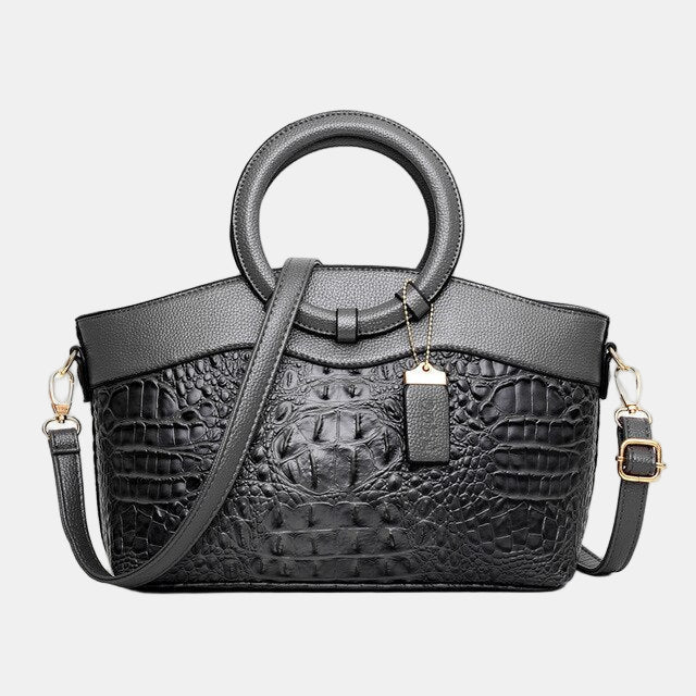 Jaye Stylish Crocodile-Pattern Handbag