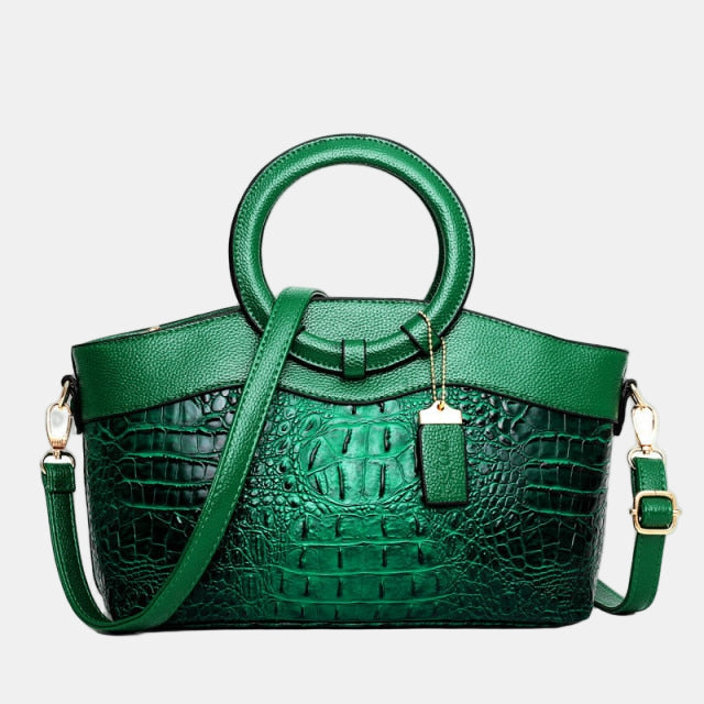 Jaye Stylish Crocodile-Pattern Handbag